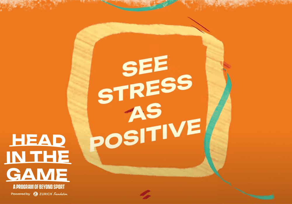 Head In The Game logo with graphic reading 'See Stress as Positive'